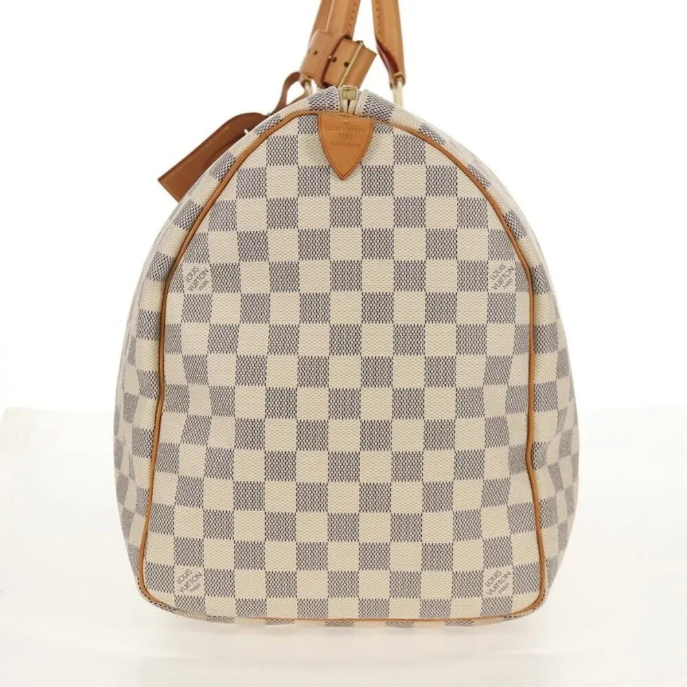 LOUIS VUITTON Damier Azur Keepall 50 Boston Bag N41430 LV Auth 154925V